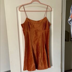 Rust Orange Slip Dress
